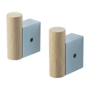 2 ganci per abiti in legno Azzurro - Muuto