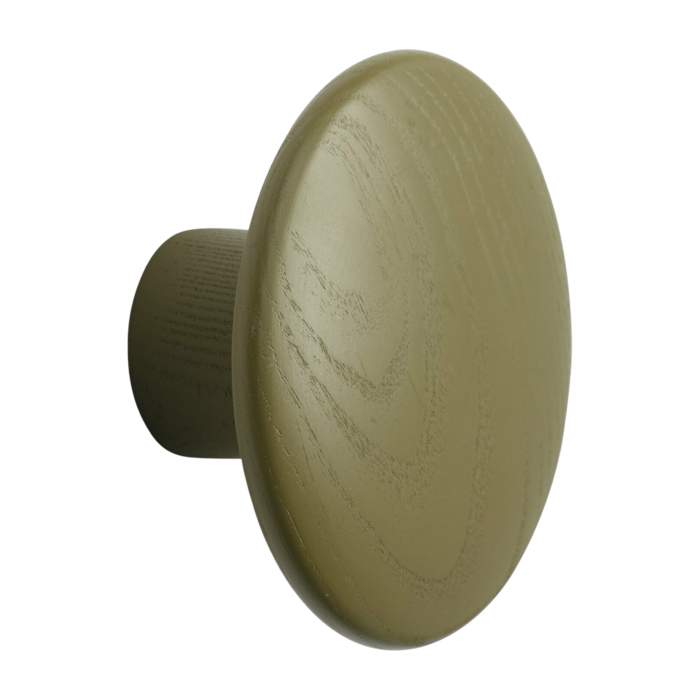 Patère ronde en chêne vert-marron 9 cm The Dots - Muuto