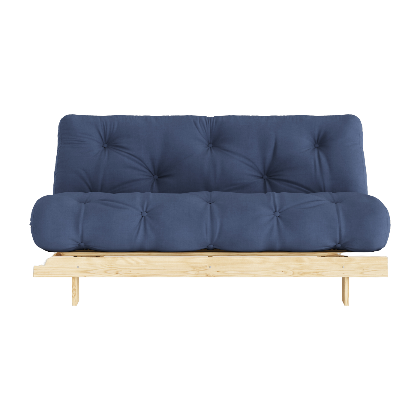 Divano letto blu navy in pino massiccio Roots - Karup