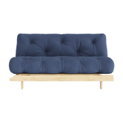Divano letto blu navy in pino massiccio Roots - Karup