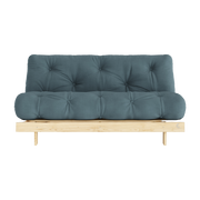 Bettsofa petrolblau Massivkiefer Roots 160 - Karup