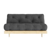 Schlafsofa dunkelgrau aus massiver Kiefer Roots 160 - Karup