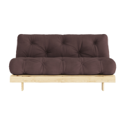 Divano letto marrone in pino massiccio Roots - Karup