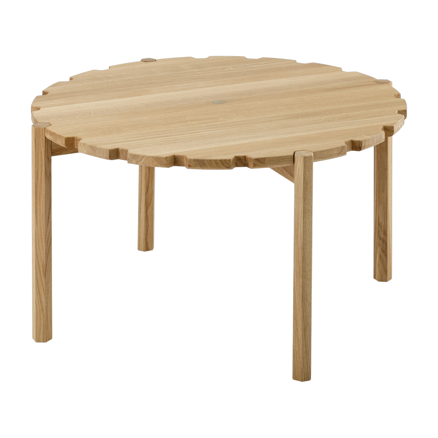 Natural oak side table 80 cm Pinion - Emko