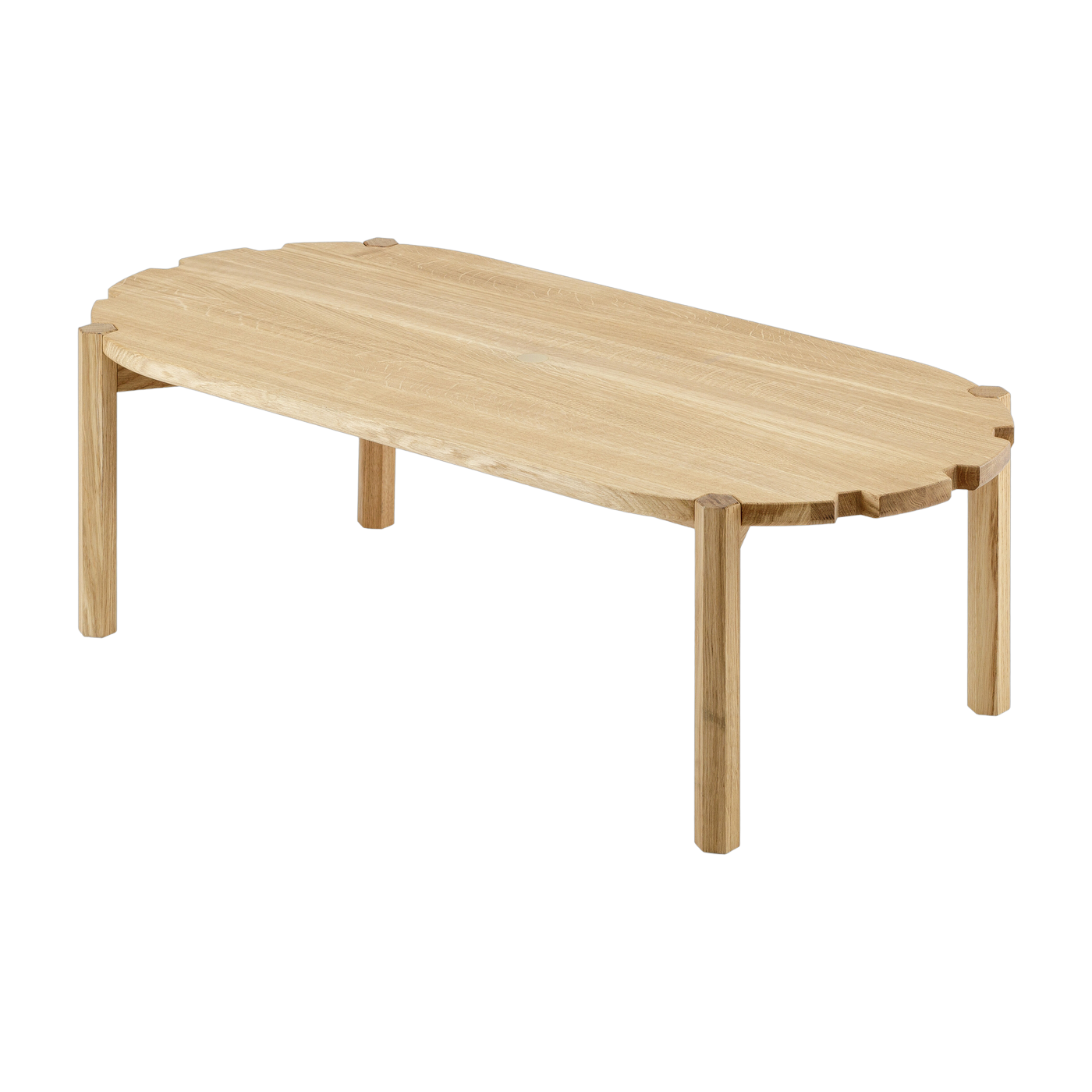 Natural oak side table 100 cm Pinion - Emko