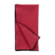 Servilleta de algodón lavado fucsia con borde burdeos 45 x 45 cm - The Cool Republic