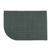 Wool rug 170 x 240 cm dark green Relevo - Muuto