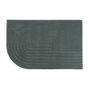 Wool rug 200 x 300 cm dark green Relevo - Muuto