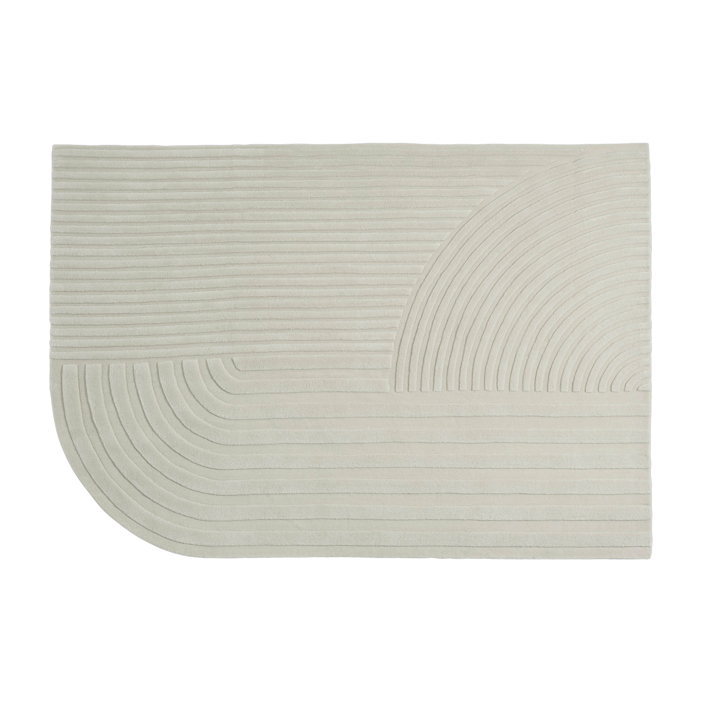 Tappeto in lana 170 x 240 cm in bianco sporco Relevo - Muuto