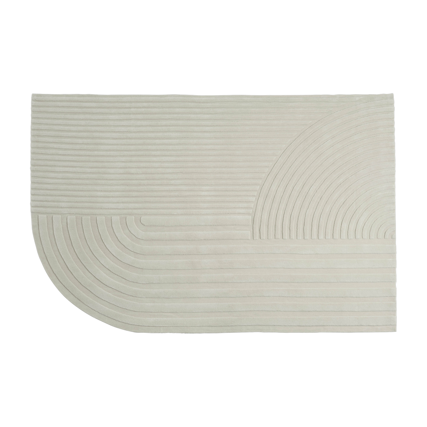 Tappeto in lana 200 x 300 cm bianco sporco Relevo - Muuto