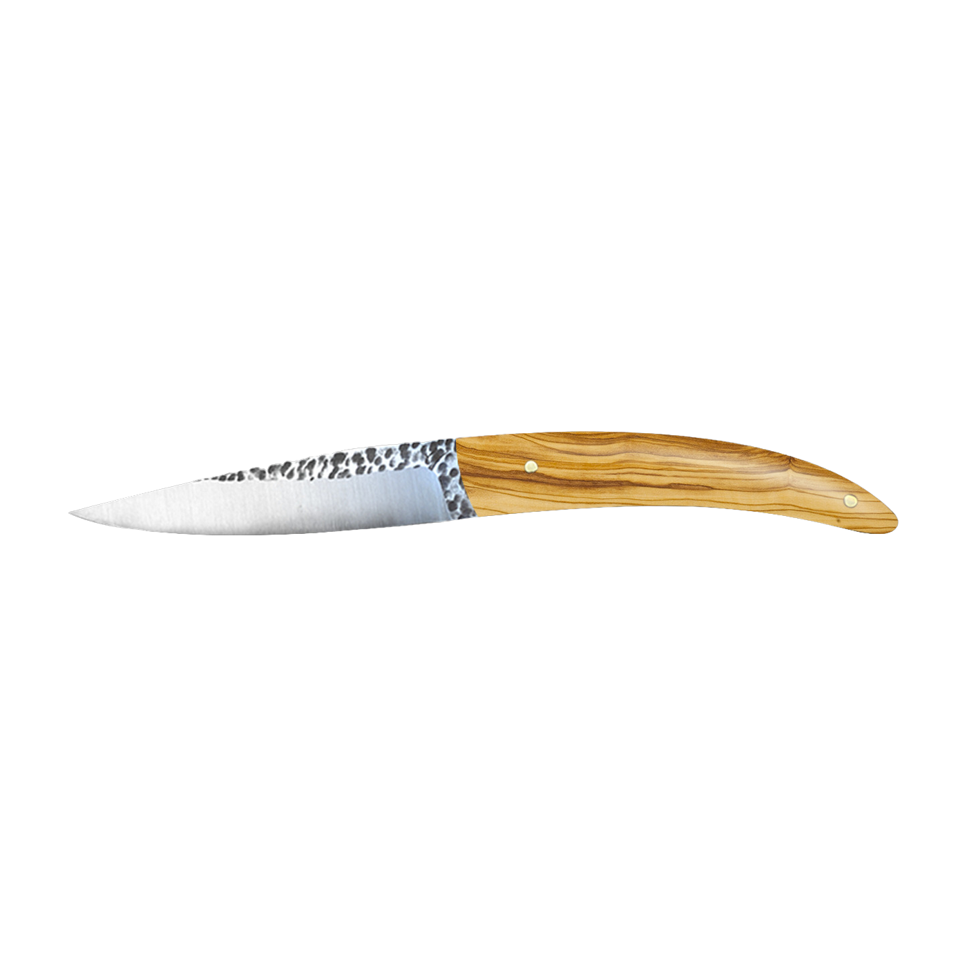 2 Z40 21, 5 cm cuchillos de mesa de madera de olivo y acero inoxidable Amaury - Atelier Miguel