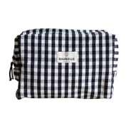 Neceser de algodón con estampado de cuadros - negro Gabrielle Paris