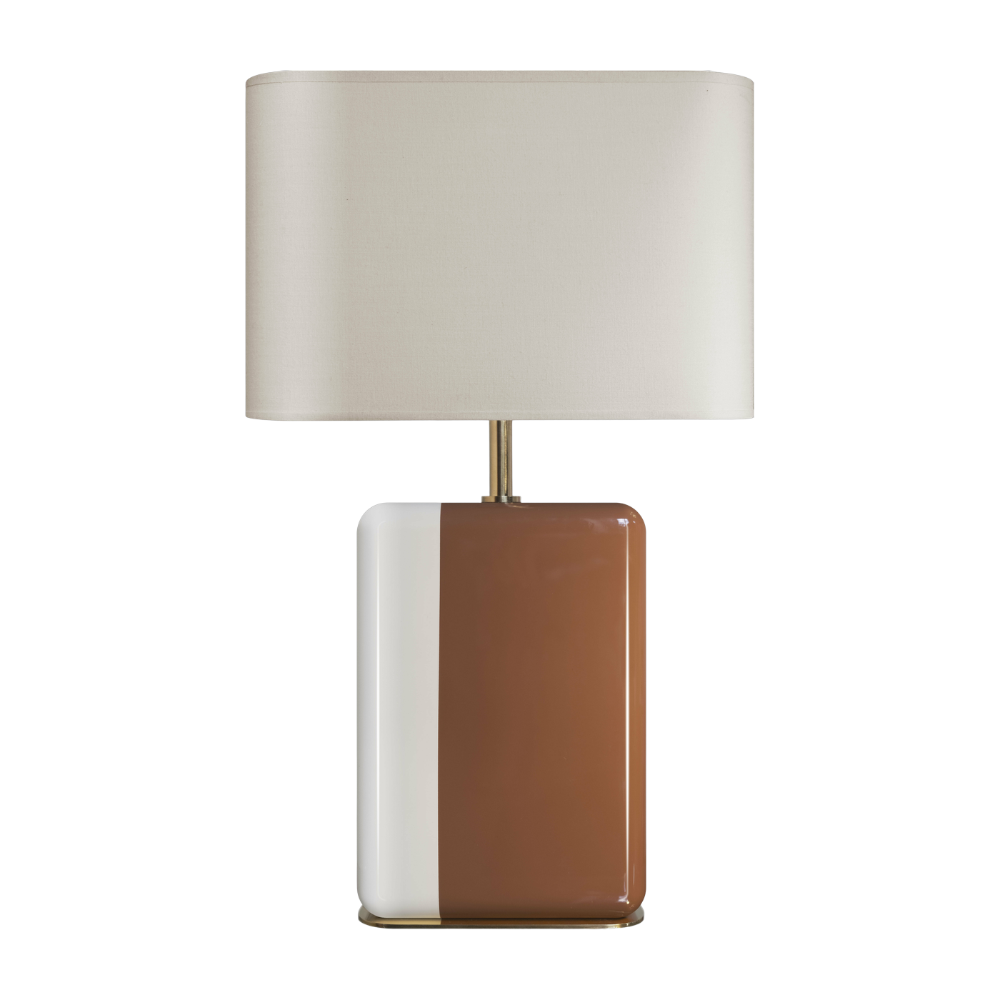 Lampada da tavolo in legno laccato avorio terra di Siena Bourbon - RED Edition