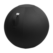 Siège ergonomique en tissu canevas noir 60 cm LEIV - VLUV