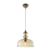 Tone metal and amber glass pendant - Maytoni
