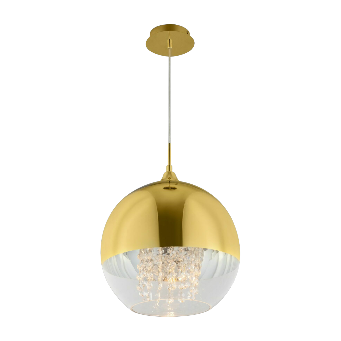 Fermi gilded metal suspension lamp - Maytoni