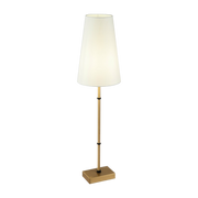 Brass metal lamp with white fabric shade Zaragoza - Maytoni