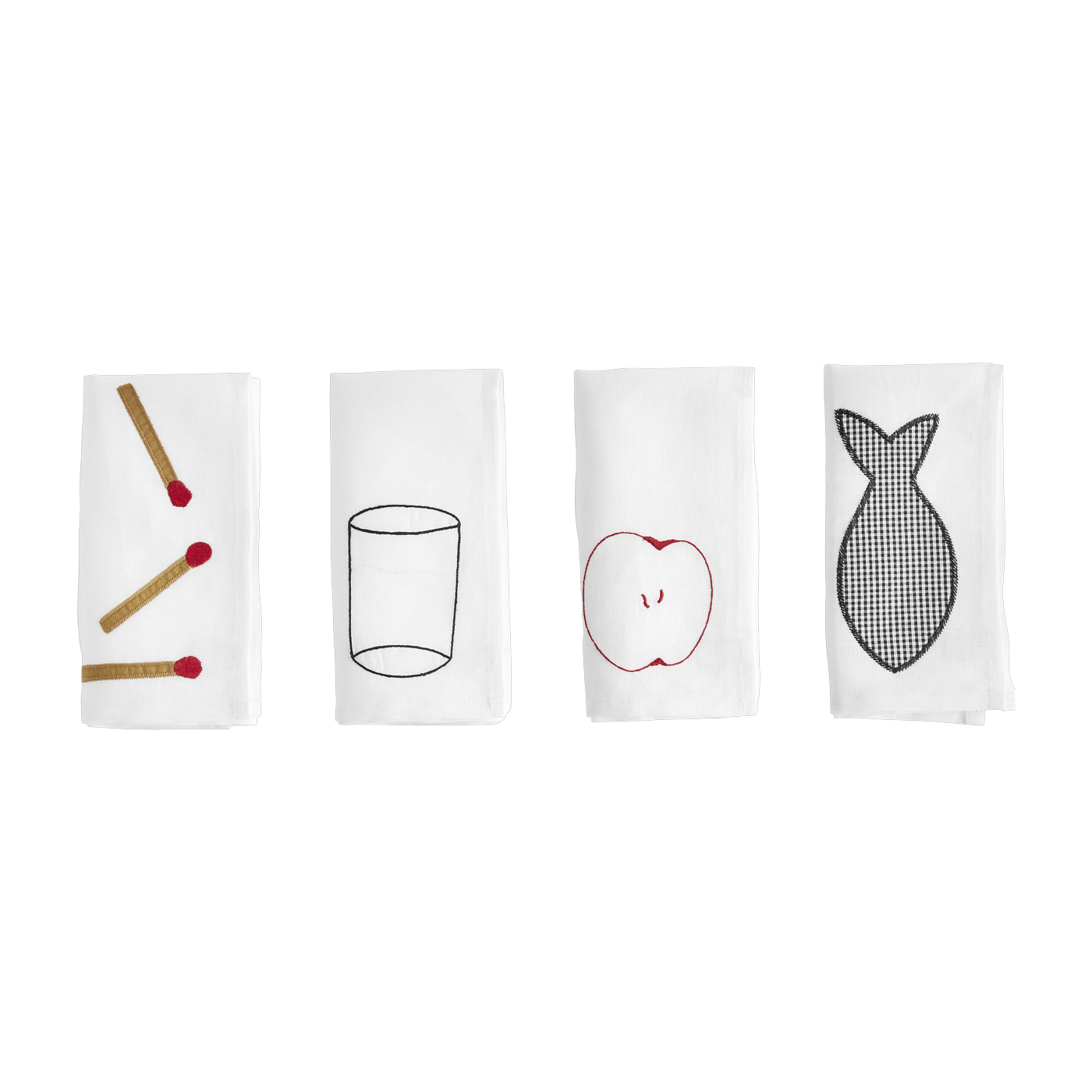 Set de 4 serviettes en lin blanche Sobremesa - Hay
