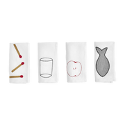 4 Servilletas de lino blanco Sobremesa - HAY