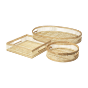 3 Baskets in natural rotin Taro - Broste Copenhagen