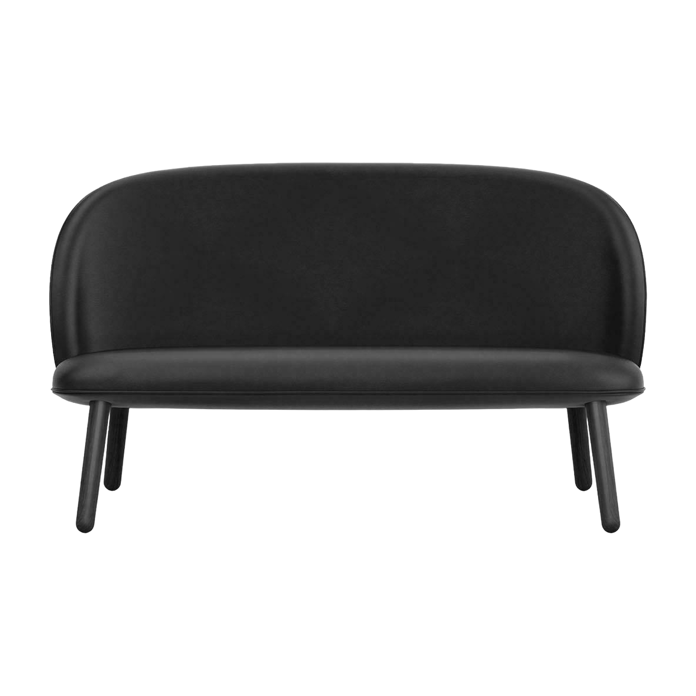 Sofá de cuero negro y piés en roble negro 145 cm Ace - Normann Copenhagen