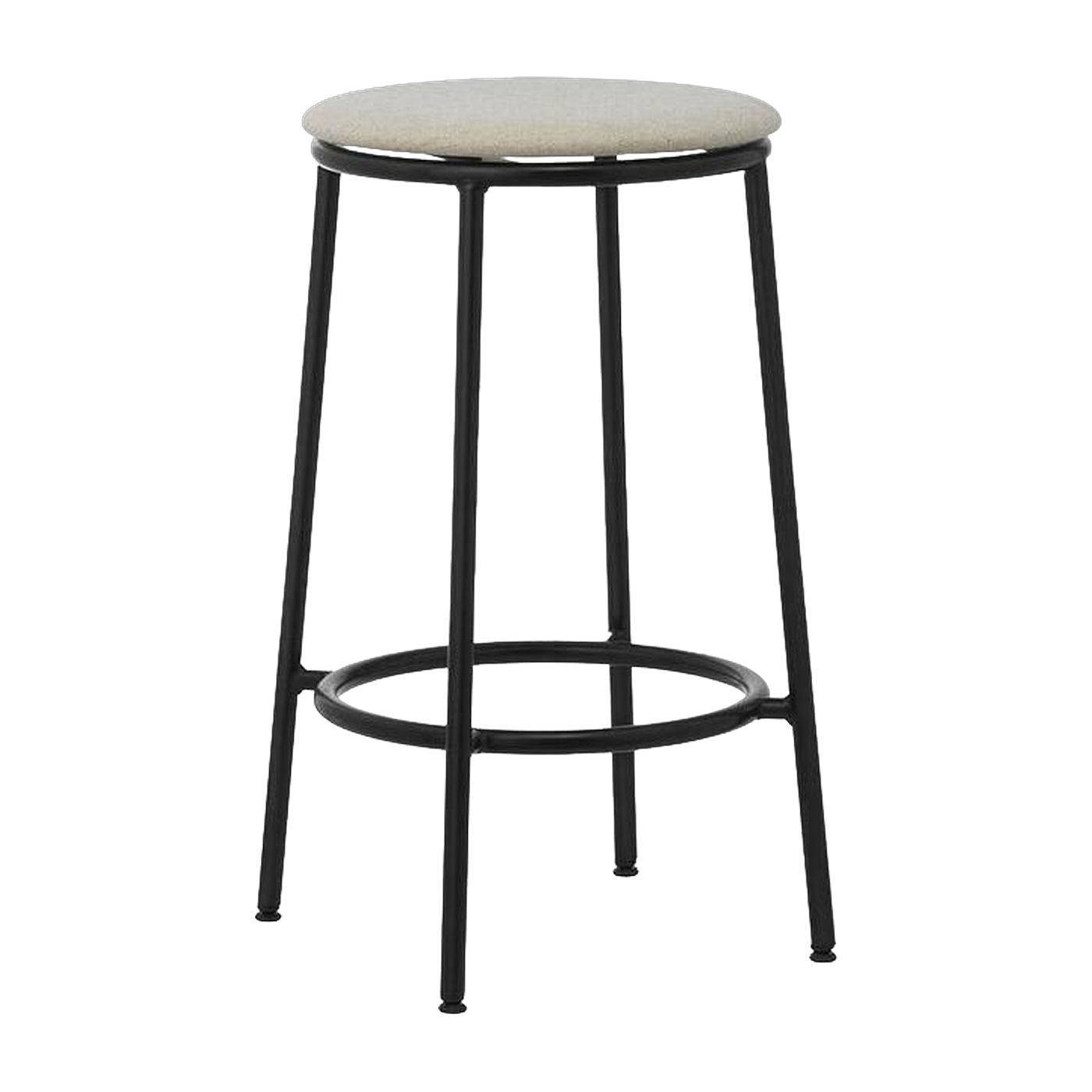 Barhocker aus Stoff gris clair und schwarzem Stahl 65 cm Circa - -. Normann Copenhagen