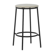 Sgabello da bar in tessuto gris clair e acciaio nero da 65 cm Circa - Normann Copenhagen
