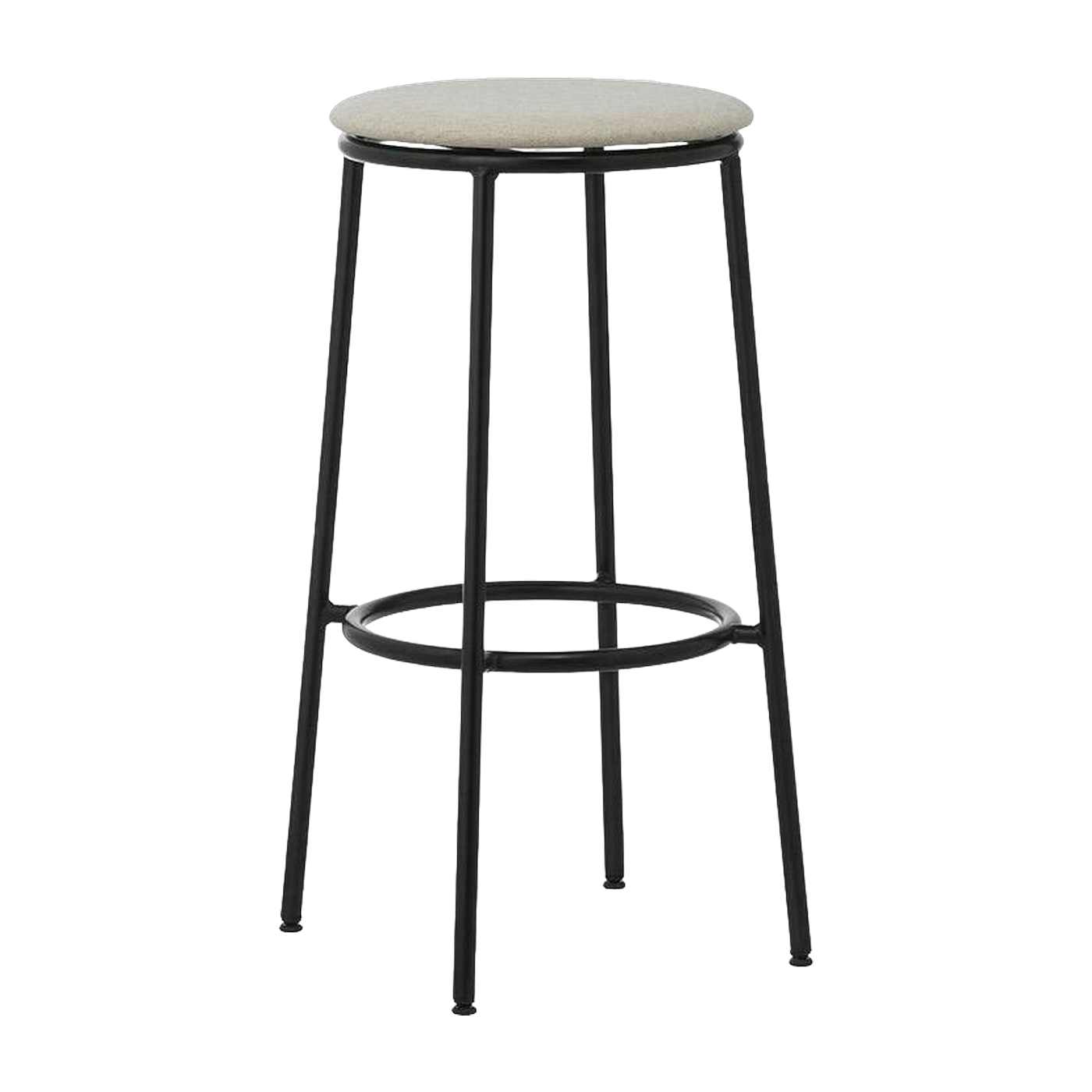 Barhocker aus Stoff gris clair und schwarzem Stahl 75 cm Circa - -. Normann Copenhagen