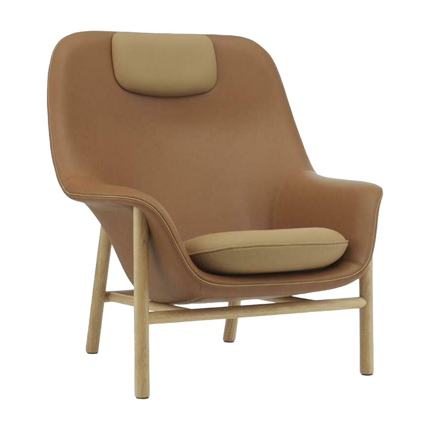 Fauteuil avec appui-tête en chêne ultra Drape - Normann Copenhagen