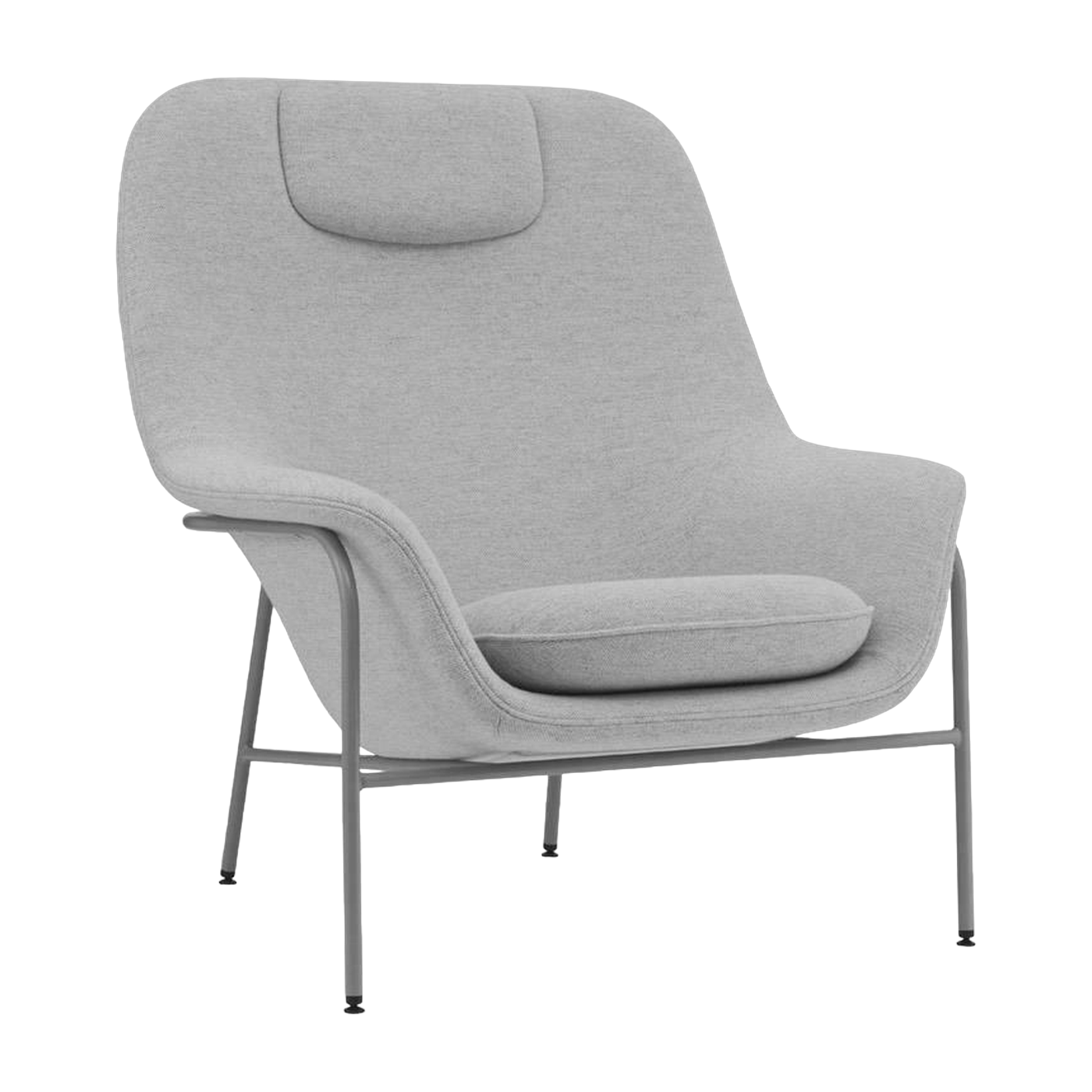 Drape Fauteuil de salon haut avec appui-tête Gris Acier - Normann Copenhagen