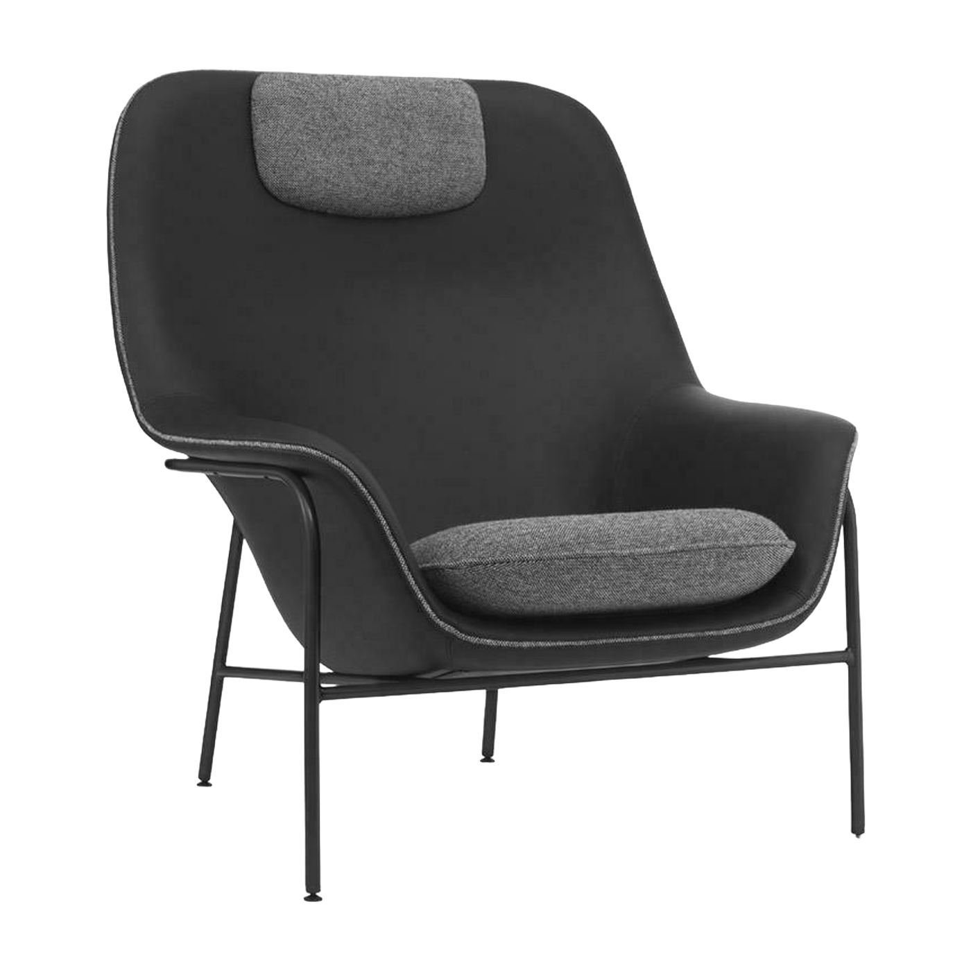 Fauteuil avec appui-tête en acier ultra hallingdal Drape - Normann Copenhagen