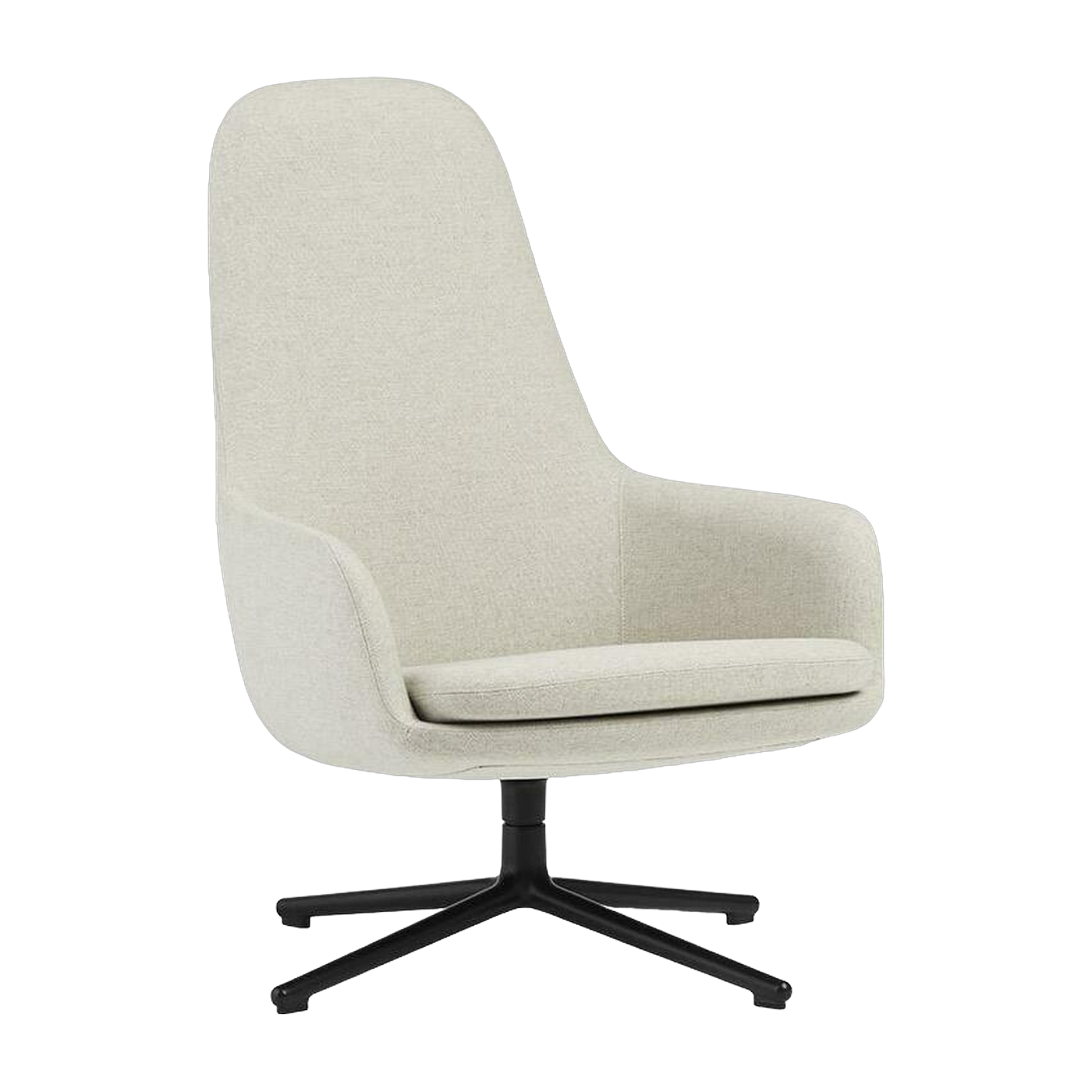 Era Silla de salón alta giratoria Black Alu - Normann Copenhagen