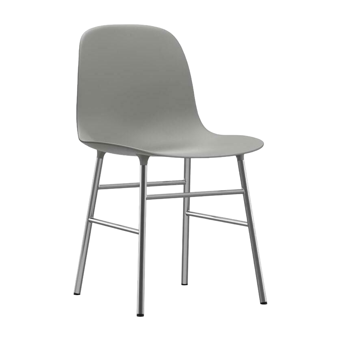 Silla en cromo y pp gris Form - Normann Copenhagen