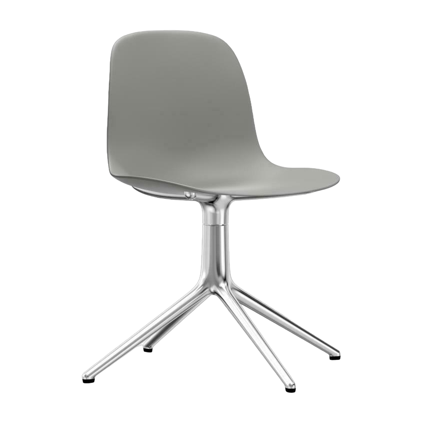 Chaise de bureau en polypropylène grise Swivel 4L Grey - Normann Copenhagen