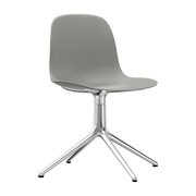 Chaise de bureau en polypropylène grise Swivel 4L Grey - Normann Copenhagen