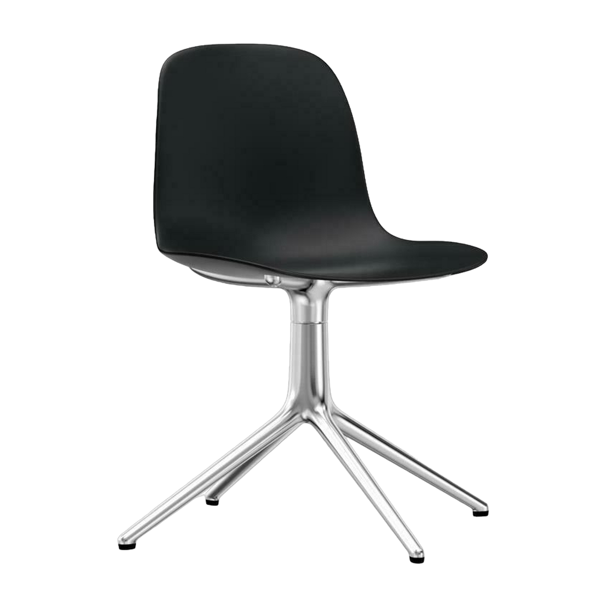 Sedia in polipropilene di bureau - nera Swivel 4L Normann Copenhagen