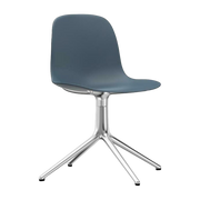 Sedia di bureau in polipropilene blu girevole 4L - Normann Copenhagen