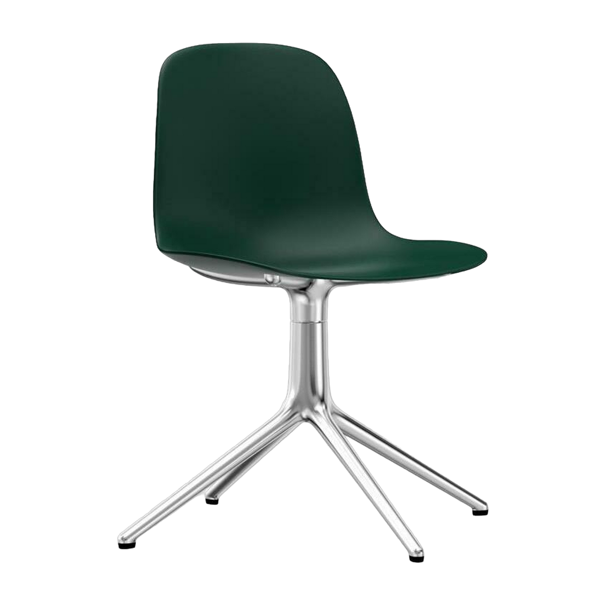 Sedia di bureau in polipropilene verde girevole 4L - Normann Copenhagen