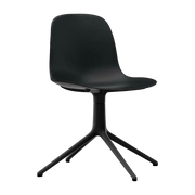 Chair from bureau in black polypropylene and base black Swivel 4L - Normann Copenhagen