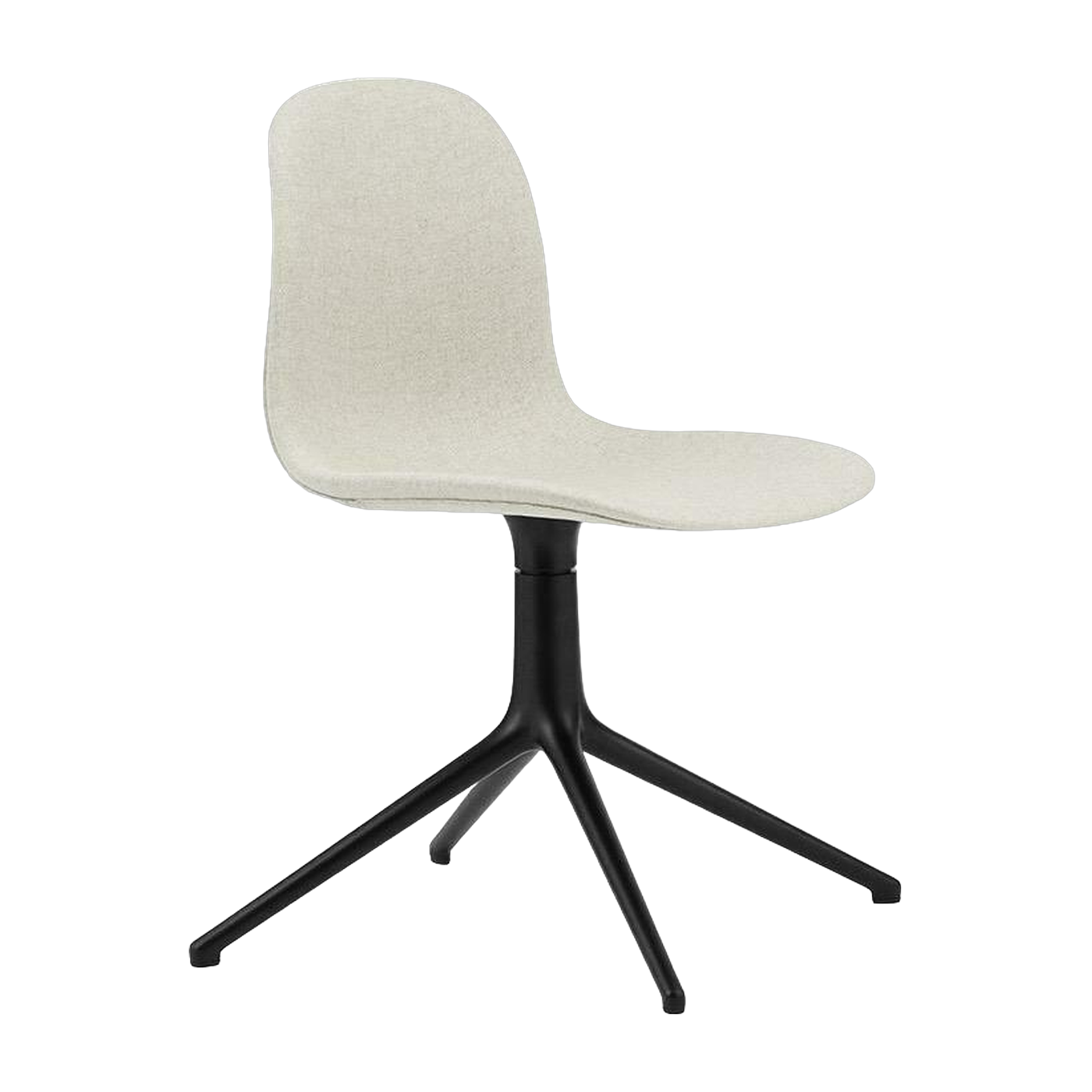 Chaise pivotante en aluminium noir et tissu camira blanc mlf20 Form - Normann Copenhagen
