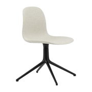Form Sedia girevole in alluminio e tessuto camira bianco mlf20 - Normann Copenhagen