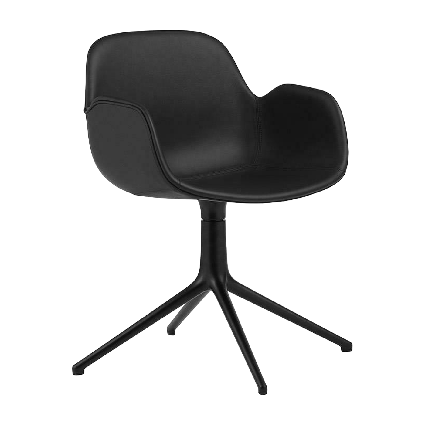 Fauteuil Form pivotant 4L Full Uph. Black Alu - Normann Copenhagen
