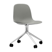 Chair from bureau with grey polypropylene wheels Swivel 4W - Normann Copenhagen