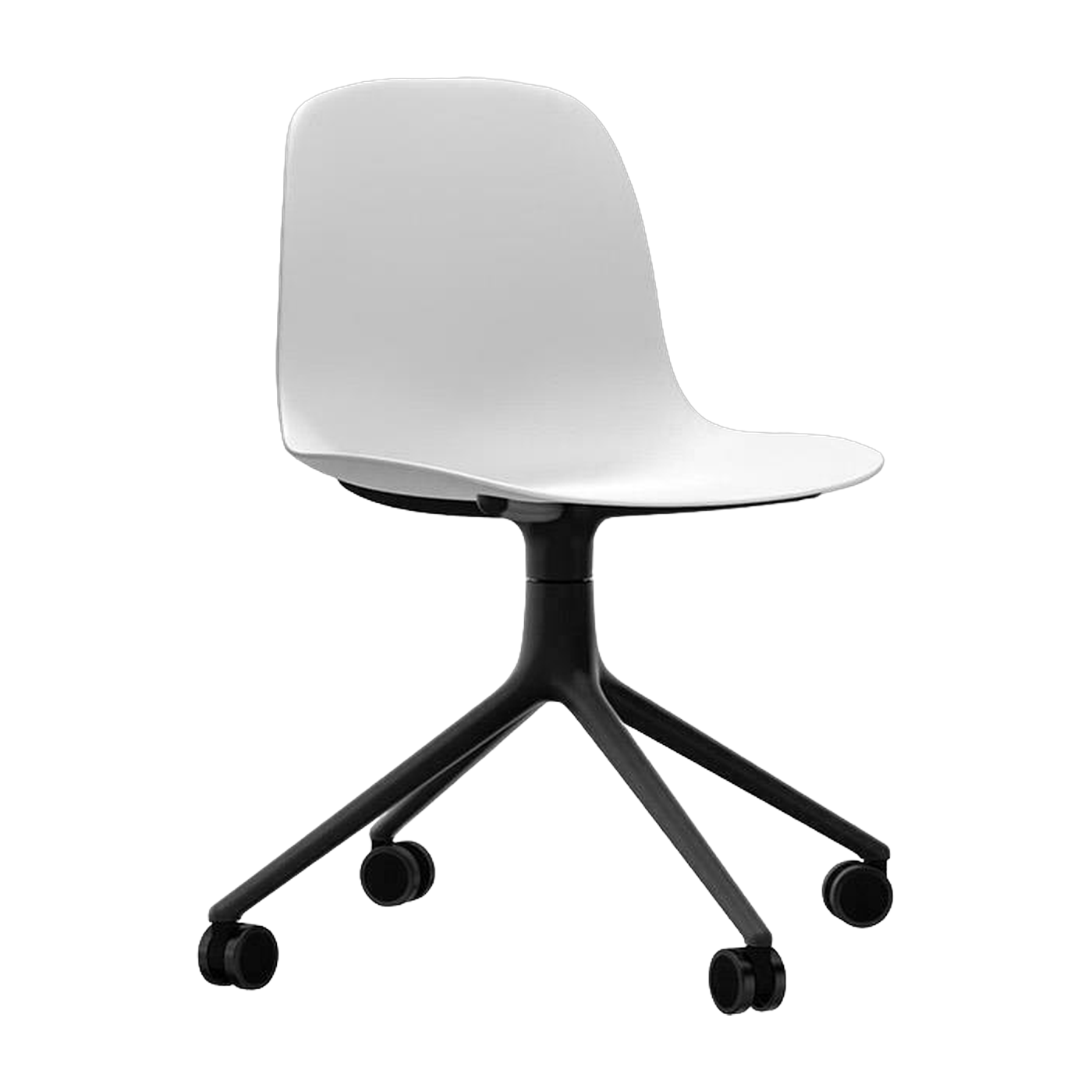 Chaise roulante en aluminium noir et pp Form - Normann Copenhagen