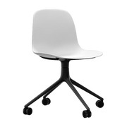 Form Sedia girevole 4W Black Alu - Normann Copenhagen