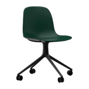 Form Sedia girevole 4W Black Alu - Normann Copenhagen