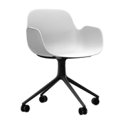 Form Poltrona girevole 4W Black Alu - Normann Copenhagen