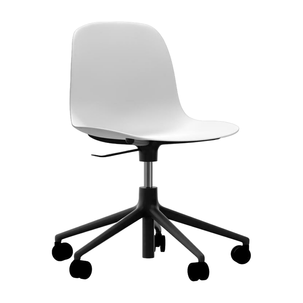 Form Sedia girevole 5W Gaslift Black Alu - Normann Copenhagen