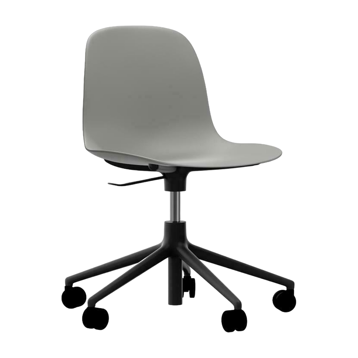 Sedia di bureau con rotelle in polipropilene grigio e nero Girevole 5W - Normann Copenhagen
