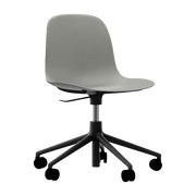 Chair from bureau with grey and black polypropylene wheels Swivel 5W - Normann Copenhagen